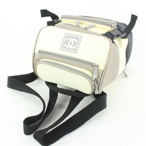 Chanel Grey Black CC Logo Sports Backpack 322cas51 main image 9
